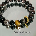 Silver Obsidian Protection Bracelet | Energy Defense & Wealth