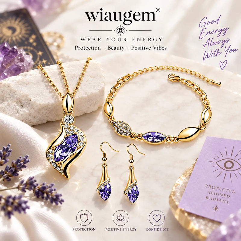 WIAUGEM Evil Eye Protection Jewelry Set