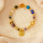 Natural Sugar Heart Agate Bracelet | Yellow Fortune & Luck Jewelry