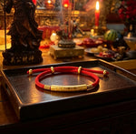 Tibetan Red String Bracelet | Blessed Mantra Lucky Charm Protection Jewelry