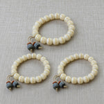 WIAUGEM Heaven Line Dzi &amp; White Bodhi Protection Bracelet