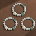 WIAUGEM Bodhi Seed Six-Syllable Mantra Dancing Lion Bracelet