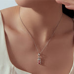 Wiaugem Gothic Hourglass Necklace | Halloween Jewelry for Time &amp; Transformation