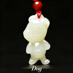 Wiaugem 12 Chinese Zodiac Natural Jade Pendant