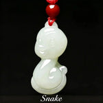 Wiaugem 12 Chinese Zodiac Natural Jade Pendant