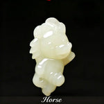 Wiaugem 12 Chinese Zodiac Natural Jade Pendant