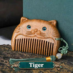 WIAUGEM Chinese Zodiac Sandalwood Baby Comb