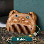 WIAUGEM Chinese Zodiac Sandalwood Baby Comb