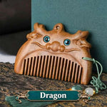 WIAUGEM Chinese Zodiac Sandalwood Baby Comb