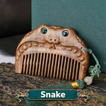 WIAUGEM Chinese Zodiac Sandalwood Baby Comb
