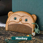 WIAUGEM Chinese Zodiac Sandalwood Baby Comb