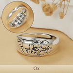 12 Chinese Zodiac Adjustable Ring | Wiaugem
