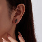 Wiaugem Halloween Earrings | Black Rose &amp; Gothic Earrings for Love, Mystery &amp; Transformation