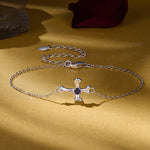 Wiaugem Cross Bracelet | Gothic Halloween Jewelry for Faith &amp; Protection