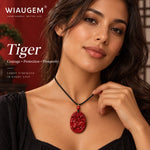 Wiaugem Chinese Zodiac Cinnabar Pendant | Natural Cinnabar Zodiac Talisman for Protection, Good Luck & Prosperity