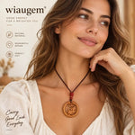 Wiaugem Chinese Zodiac Peach Wood Necklace | Hand-Carved 12 Zodiac Talisman for Protection, Good Fortune &amp; Positive Energy