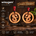 Wiaugem Chinese Zodiac Peach Wood Necklace | Hand-Carved 12 Zodiac Talisman for Protection, Good Fortune &amp; Positive Energy