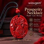 Wiaugem Chinese Zodiac Cinnabar Pendant | Natural Cinnabar Zodiac Talisman for Protection, Good Luck & Prosperity