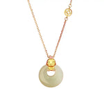 Wiaugem Chinese Zodiac Peace Buckle Necklace