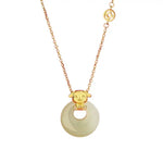 Wiaugem Chinese Zodiac Peace Buckle Necklace