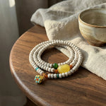 WIAUGEM Star &amp; Moon Bodhi Lotus Three-Loop Bracelet