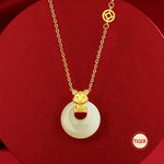 Wiaugem Chinese Zodiac Peace Buckle Necklace