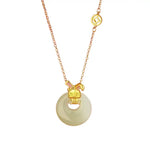 Wiaugem Chinese Zodiac Peace Buckle Necklace