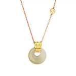 Wiaugem Chinese Zodiac Peace Buckle Necklace