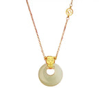 Wiaugem Chinese Zodiac Peace Buckle Necklace