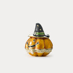Wiaugem Halloween Pumpkin Trinket Box | Witch Hat Keepsake Box for Luck &amp; Protection